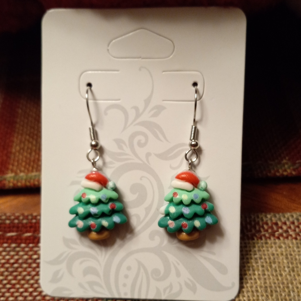 Festive Christmas Tree Earrings